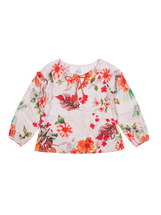Young Birds Floral Print Full Sleeve Top
