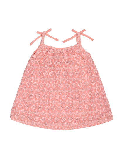 Young Birds All Over Embroidery Baby Dress