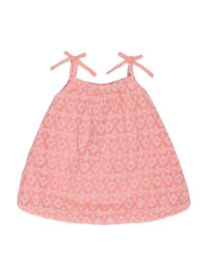 Young Birds All Over Embroidery Baby Dress