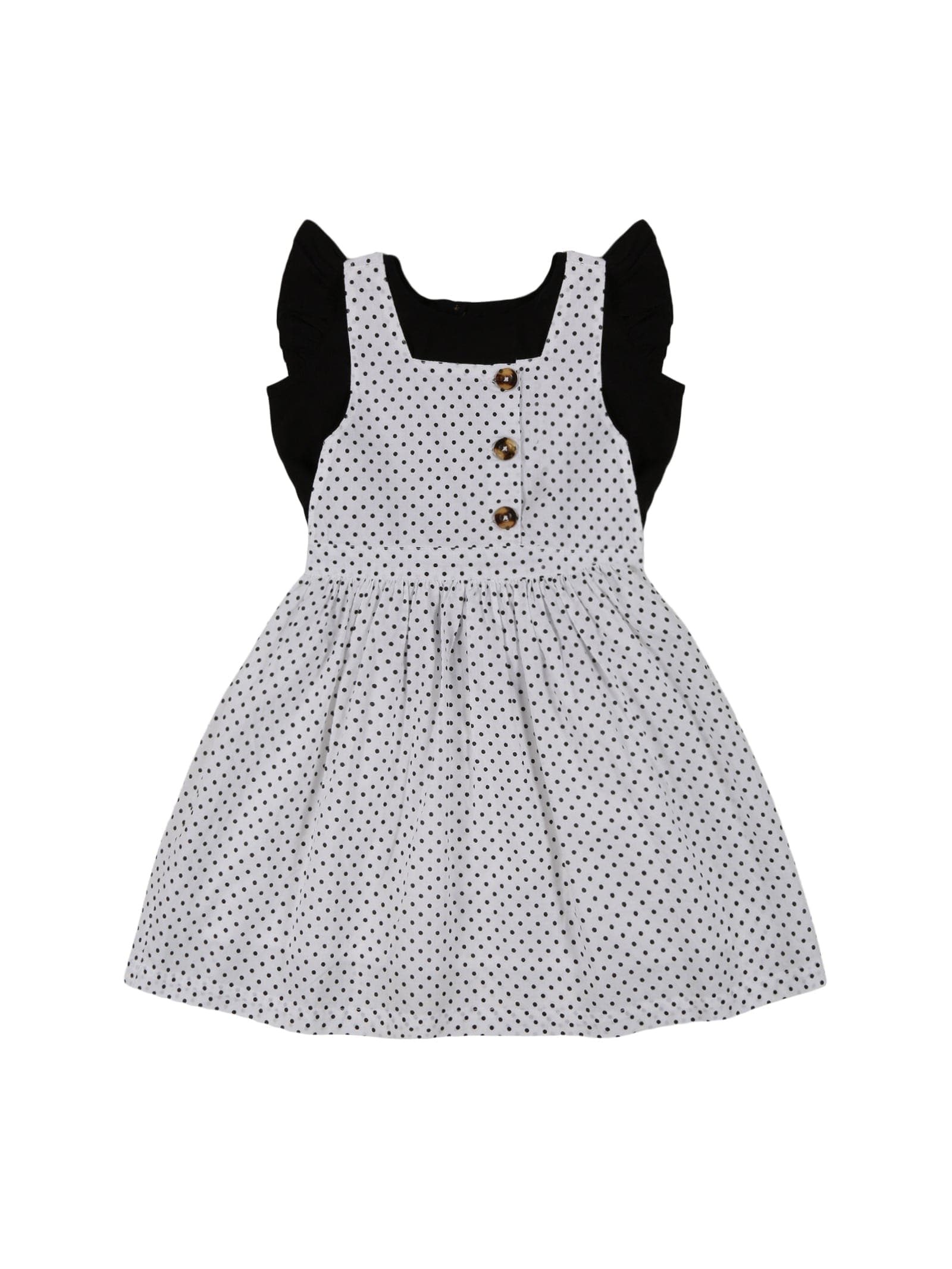 Young Birds Ruffle Sleeve Pinafore Set