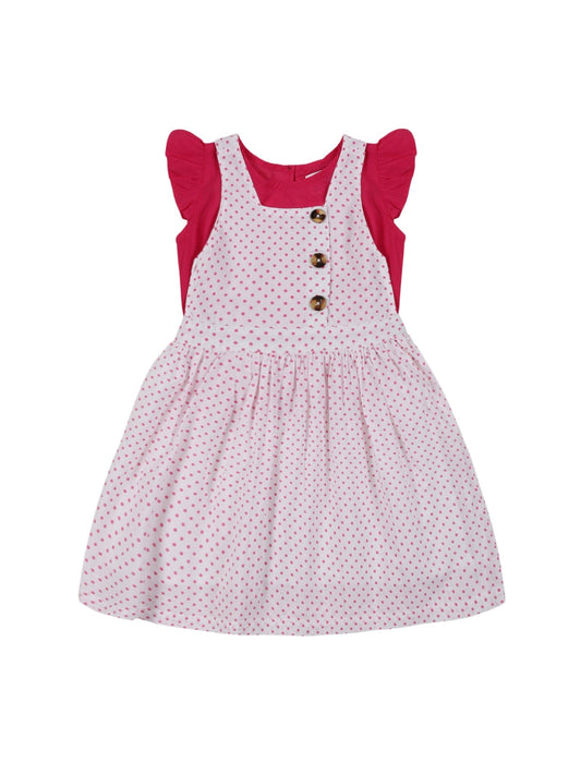 Young Birds Ruffle Sleeve Pinafore Set