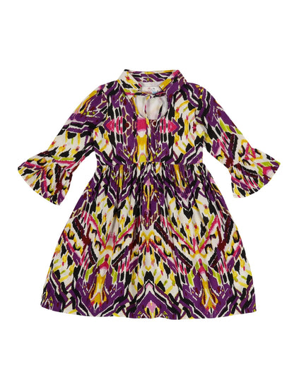 Young Birds Front Keyhole Collar Dress