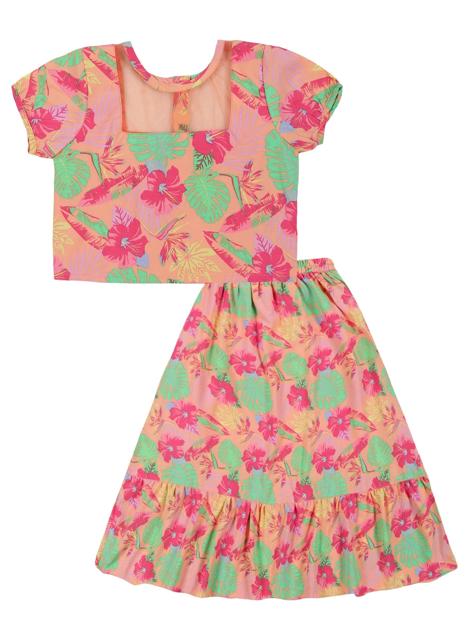 Young Birds Tropical Print Dress