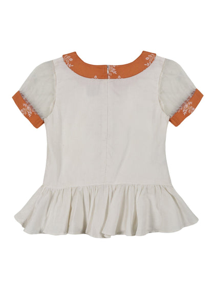 Young Birds Peplum Top With Dhoti Pant