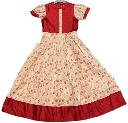 Young Birds Crew Neck Collar Long Dress