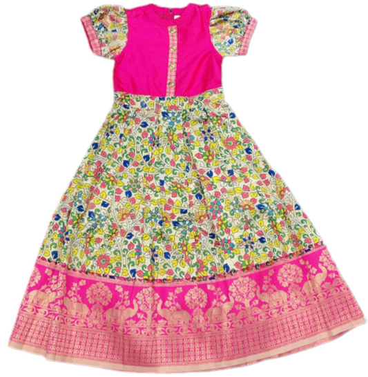 Young Birds Crew Neck Collar Long Dress