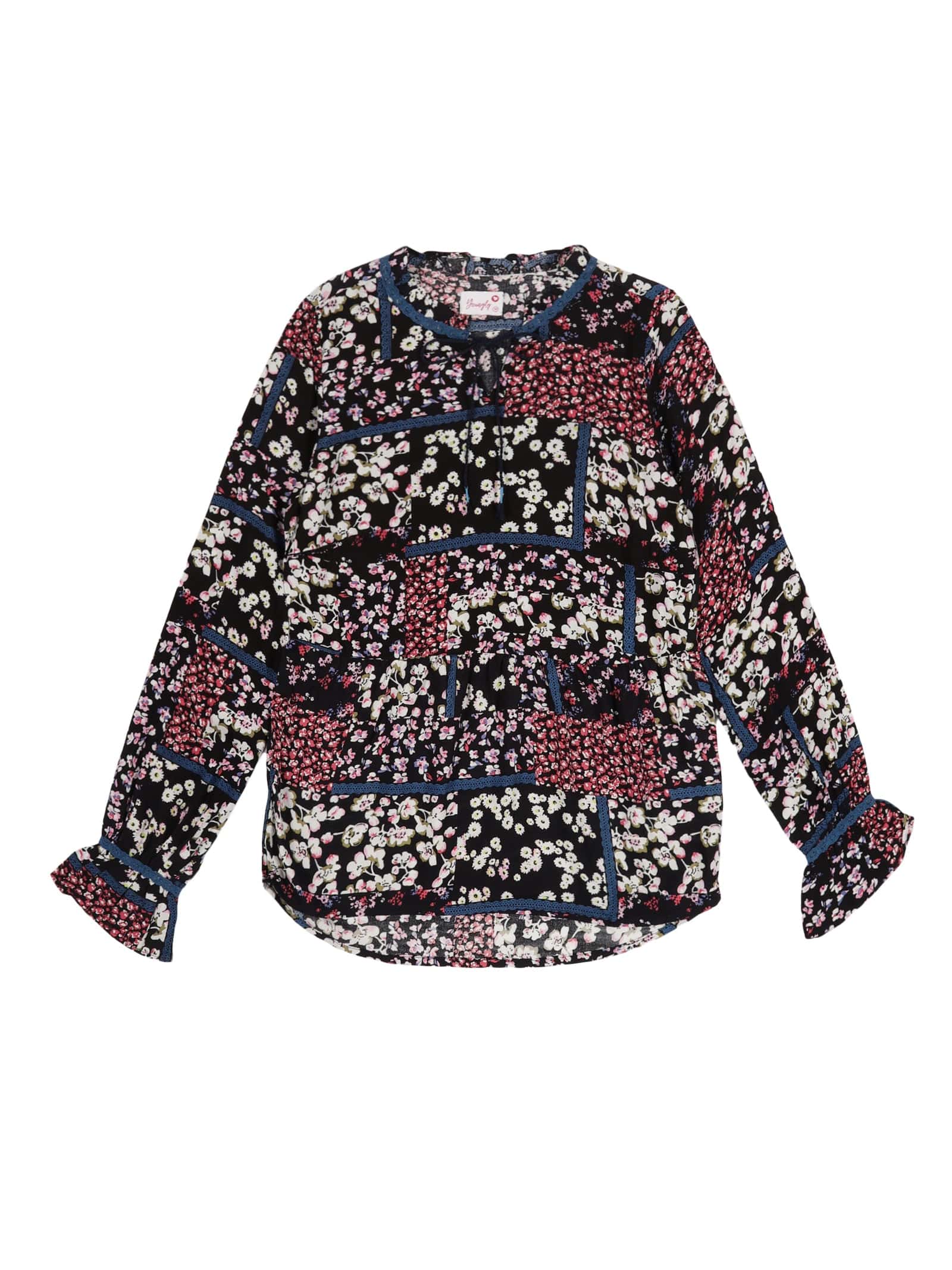 Youngly Floral Print Peplum Top