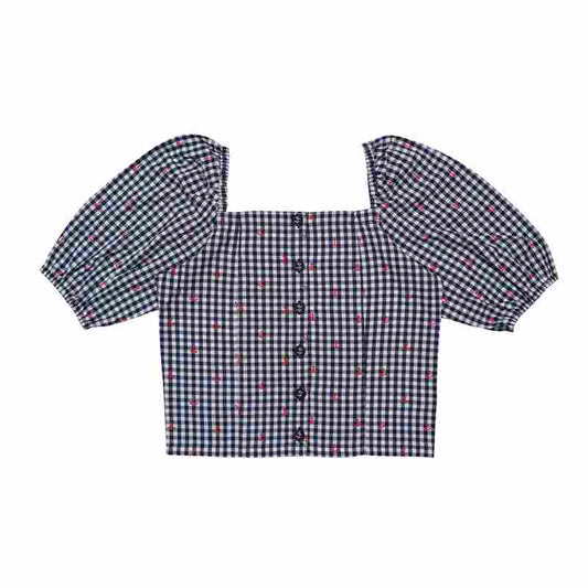 Youngly Square Neck Crop Blouse