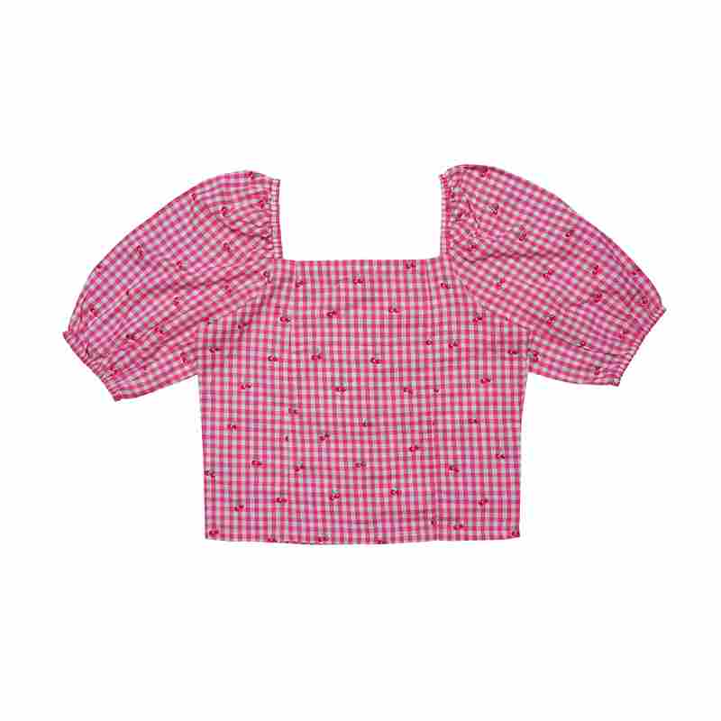 Youngly Square Neck Crop Blouse
