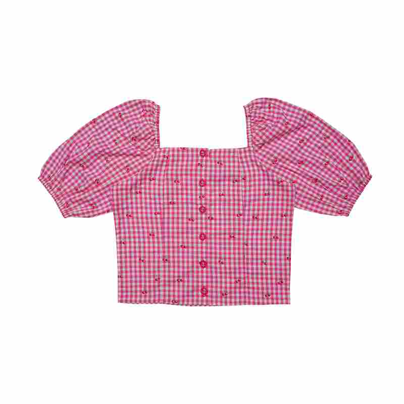 Youngly Square Neck Crop Blouse