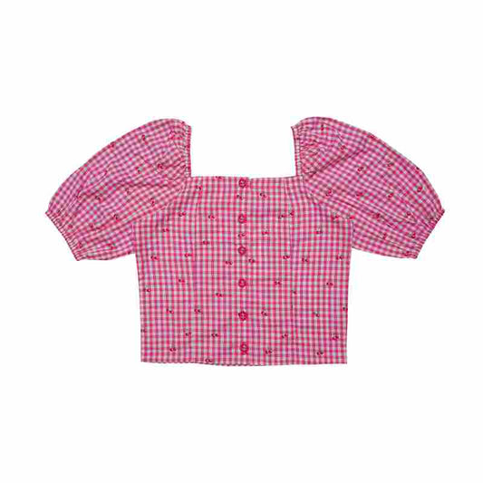 Youngly Square Neck Crop Blouse