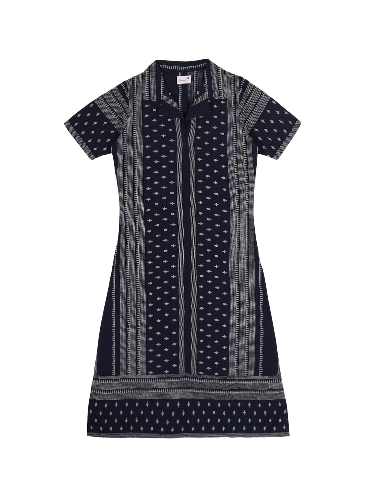 Youngly Notched Collar Kurti