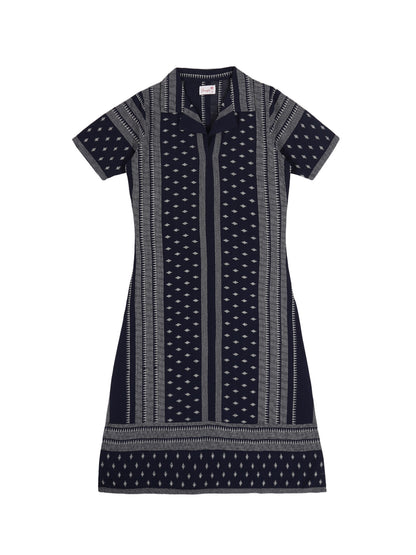 Youngly Notched Collar Kurti