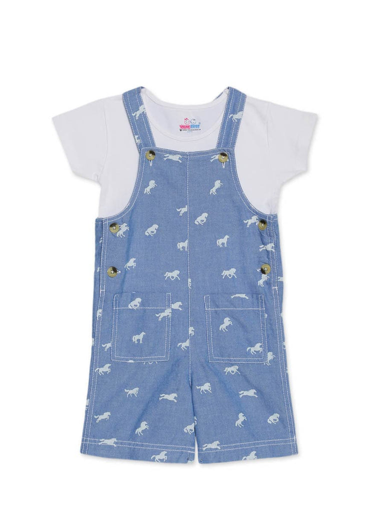 Young Birds Printed Jumpsuit with Knit Top Young Birds®