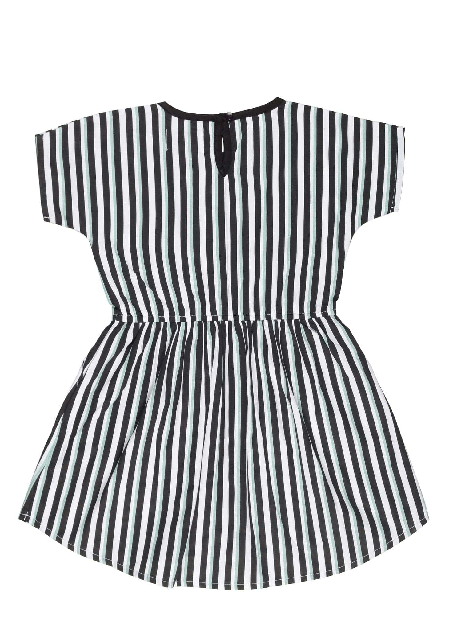 Young Birds Vertical Stripe Short Dress