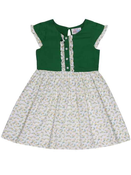 Young Birds Printed Ruffle Dress
