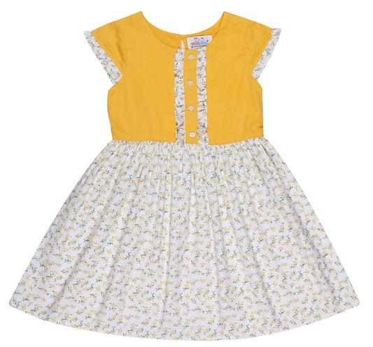Young Birds Printed Ruffle Dress