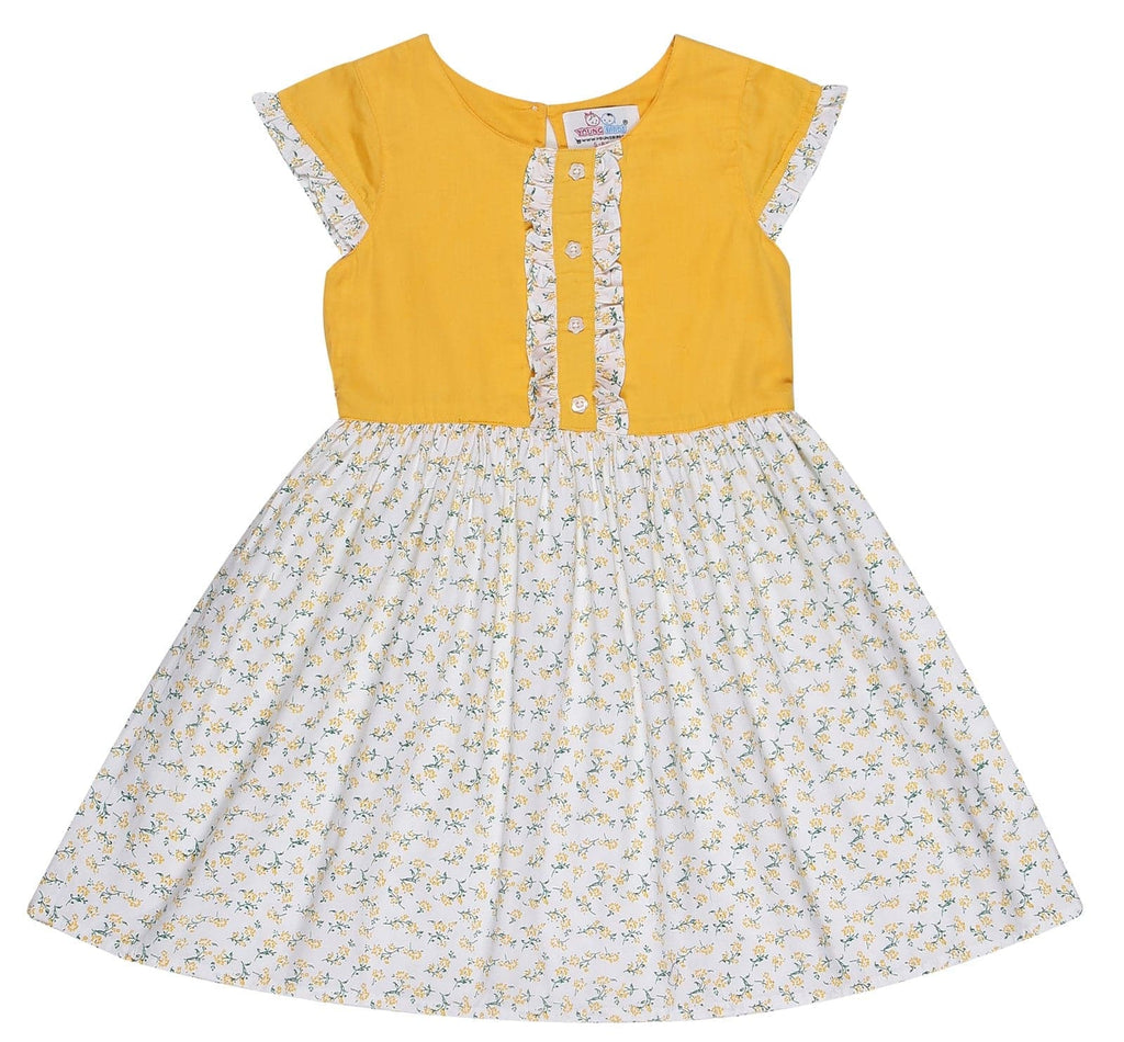 Young Birds Printed Ruffle Dress