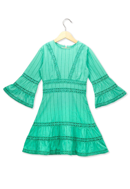 Young Birds Panel Lace Dress
