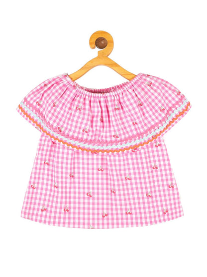 Young Birds Shoulder Flounce Top