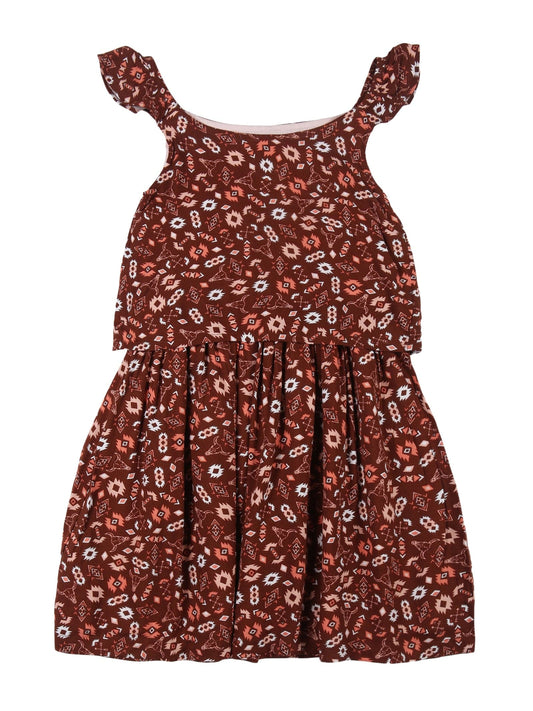Young Birds Printed Layered Dress