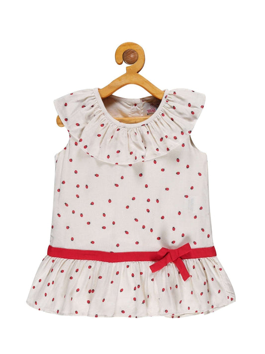 Young Birds Ruffle Neck Top