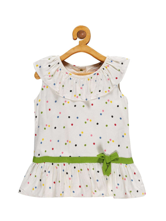 Young Birds Ruffle Neck Top