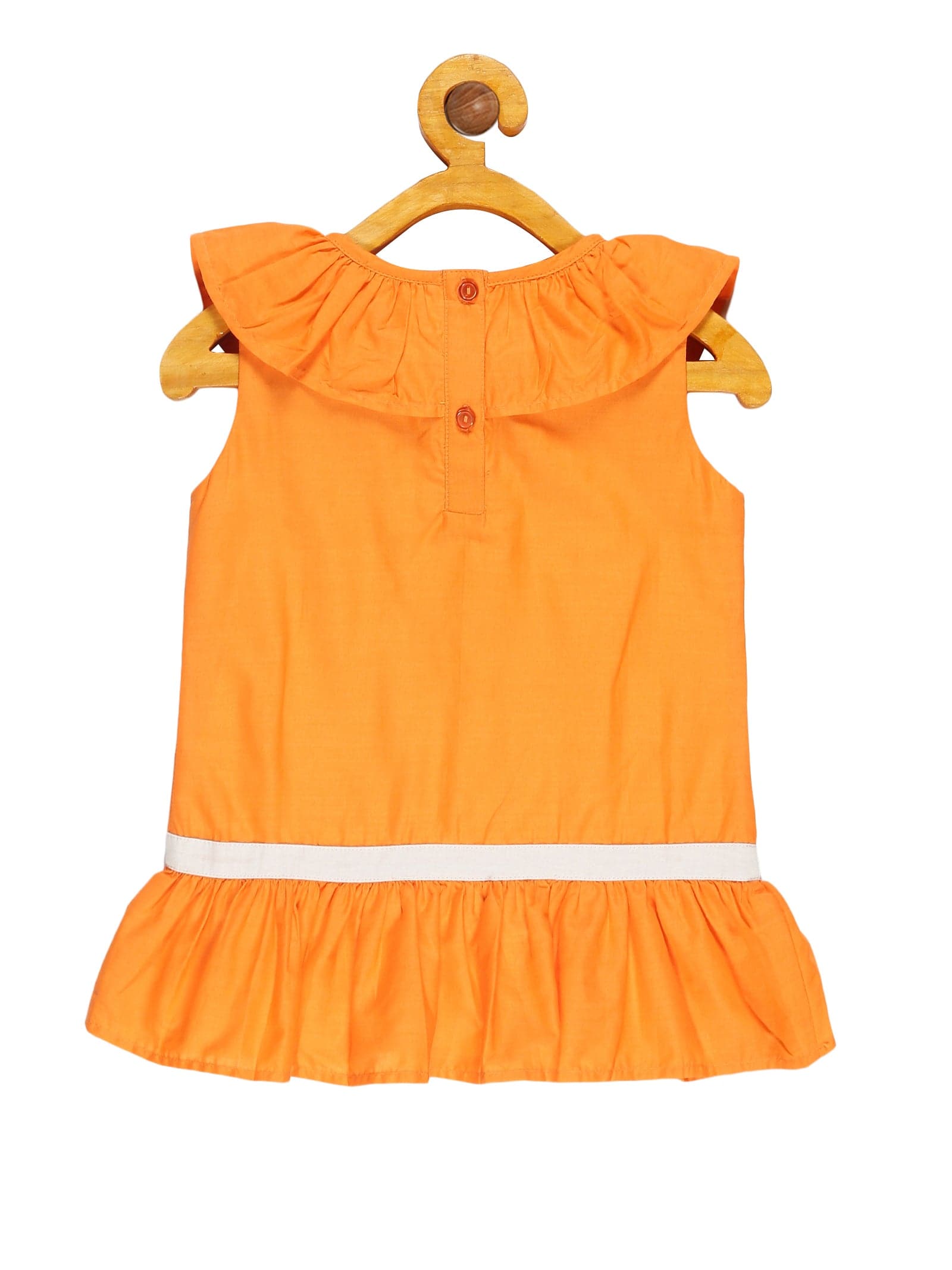 Young Birds Ruffle Neck Embroidery Top