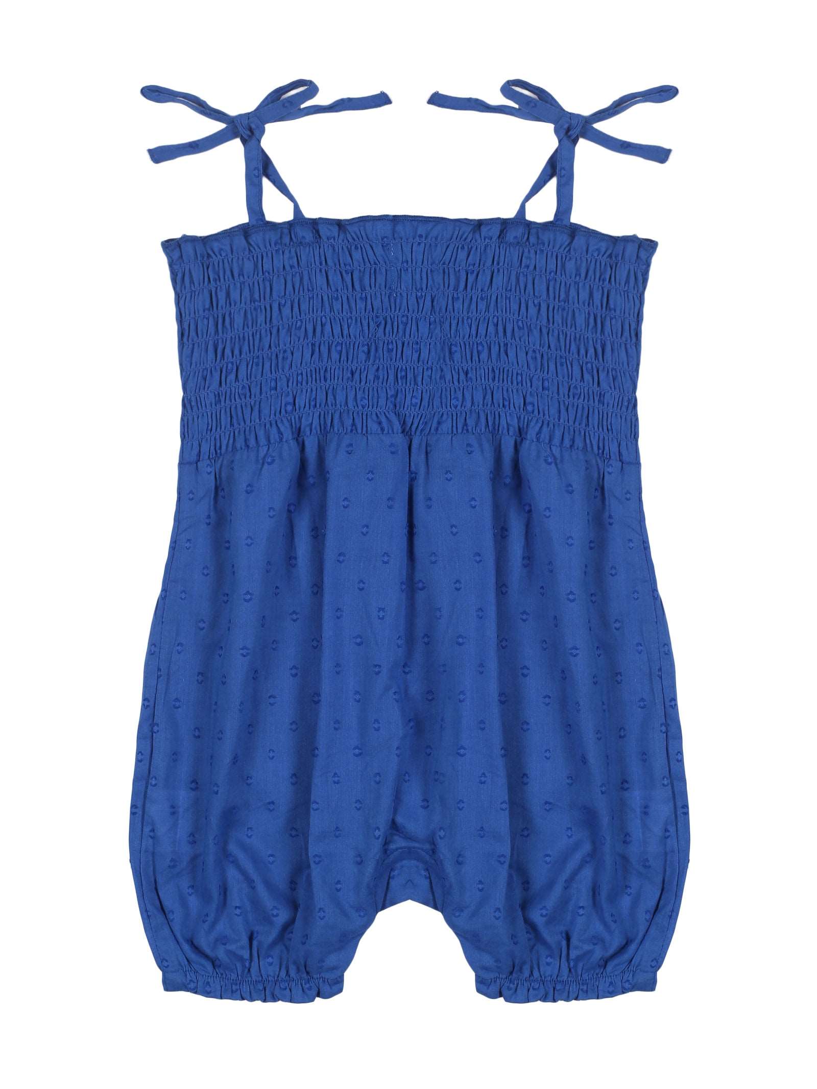 Young Birds Smocked Dobby Baby Romper