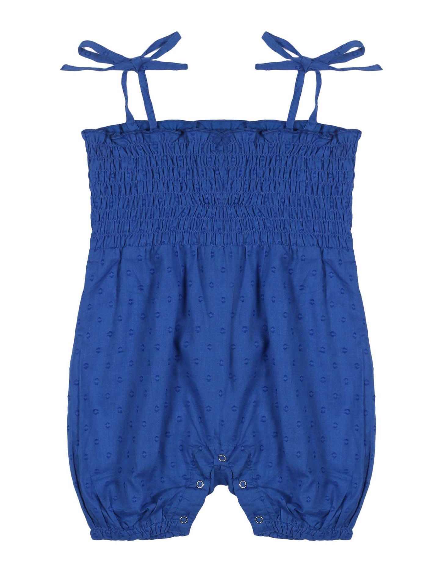 Young Birds Smocked Dobby Baby Romper