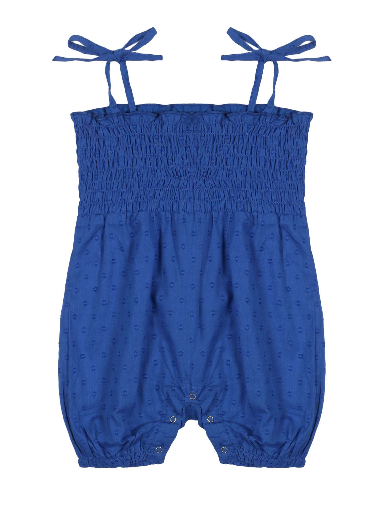 Young Birds Smocked Dobby Baby Romper