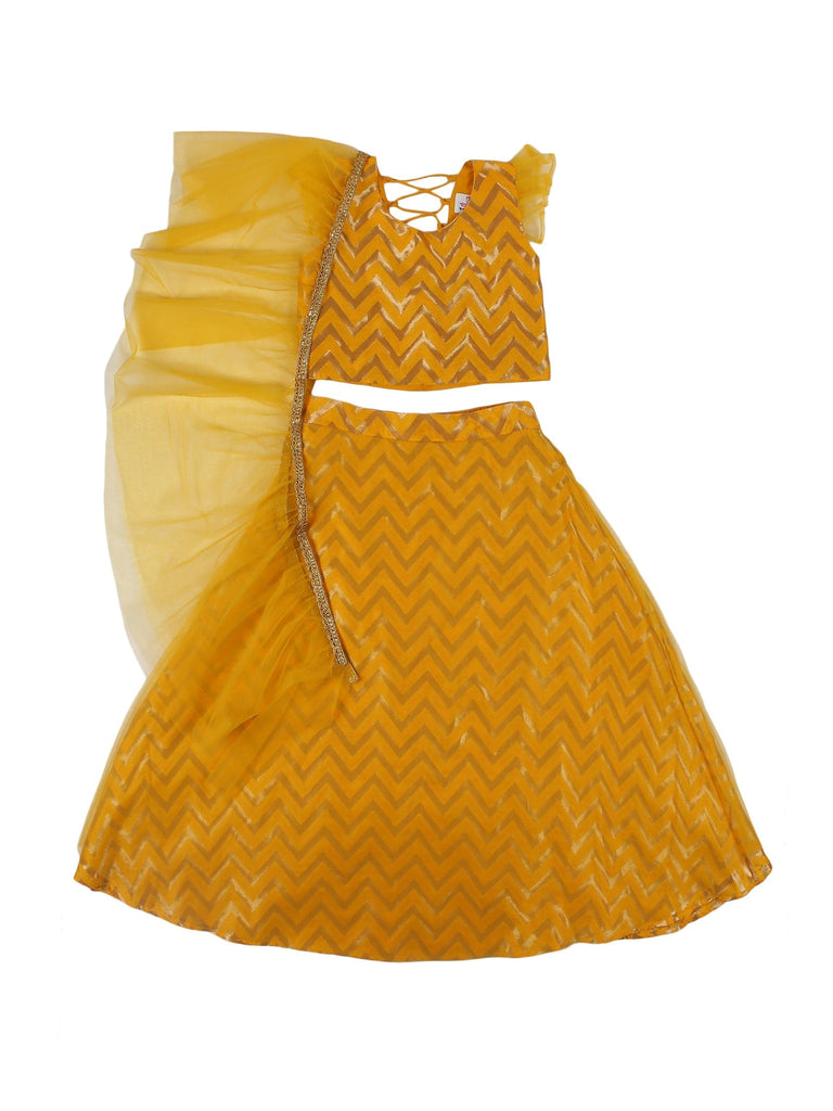 Young Birds Zig Zag Jaquard Ghagra