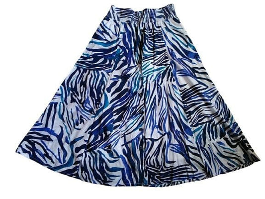 Youngly Waist Shirring Printed Skirt