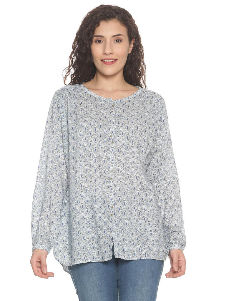 Youngly Raindrop Print Top Youngly