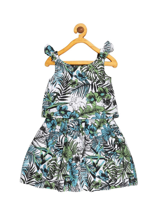 Young Birds Printed Layered Dress