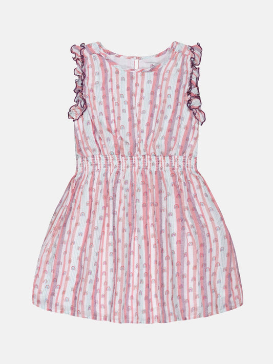 Young Birds Unicorn Rainbow Print Dress