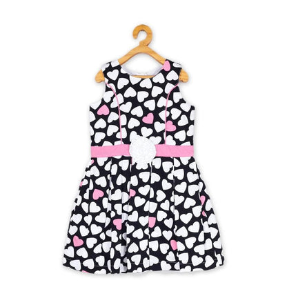 Young Birds AOP Heart Print Dress