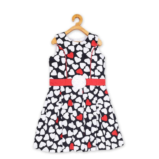 Young Birds AOP Heart Print Dress