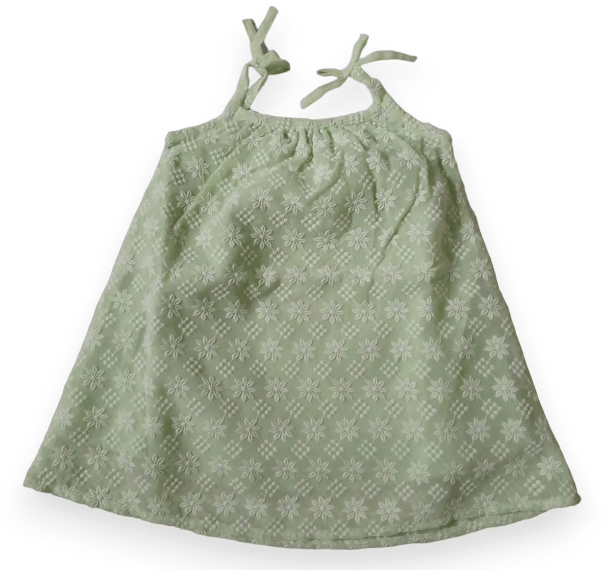Young Birds All Over Embroidery Baby Dress