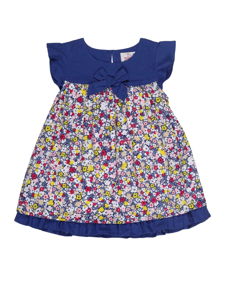 Young Birds Blossom Flowers Print Dress