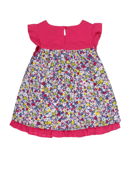 Young Birds Blossom Flowers Print Dress