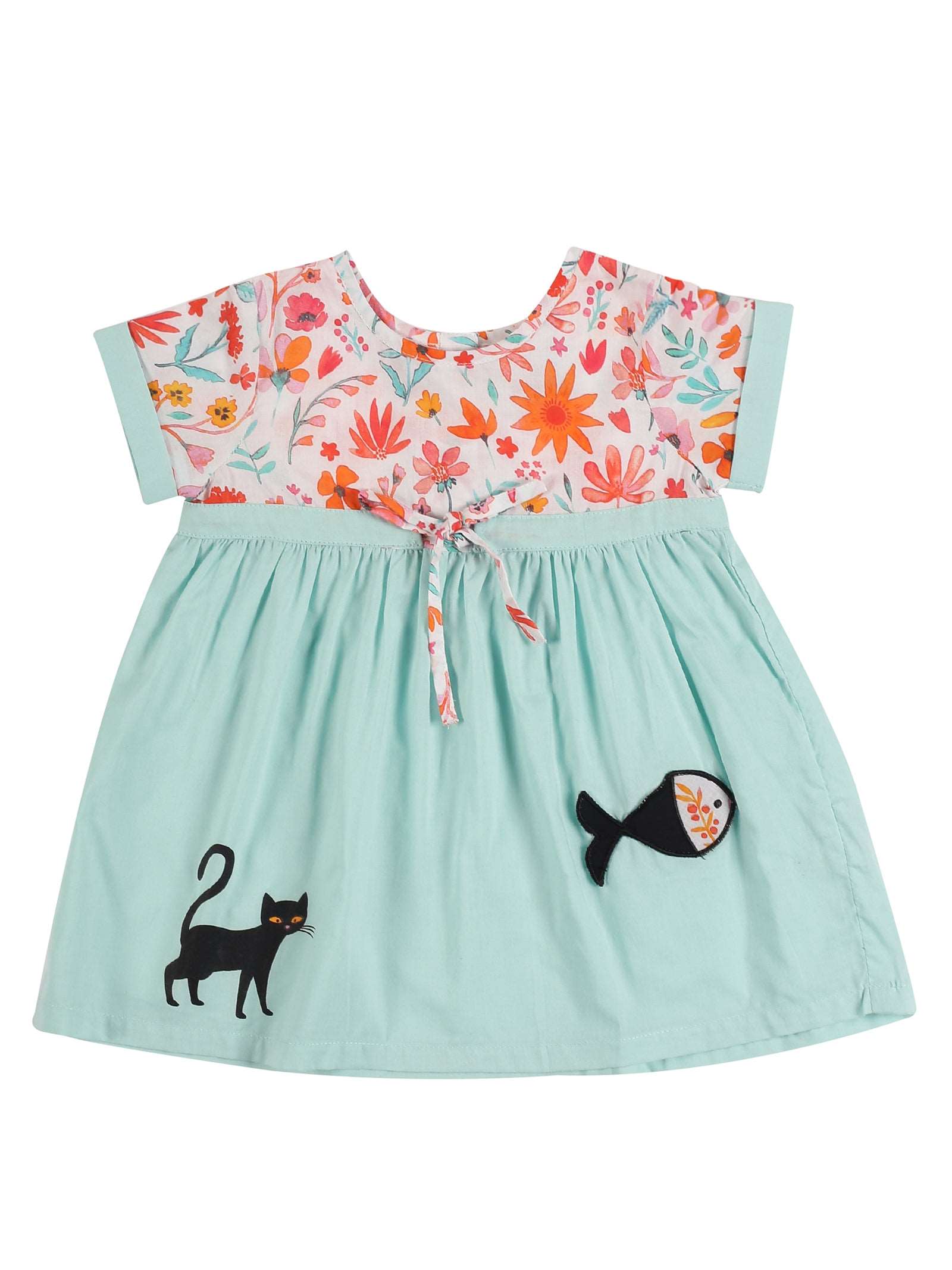 Young Birds Cat'N'Fish Baby Dress