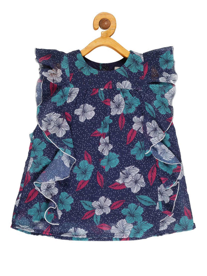 Young Birds Chiffon Fancy Sleeve Top