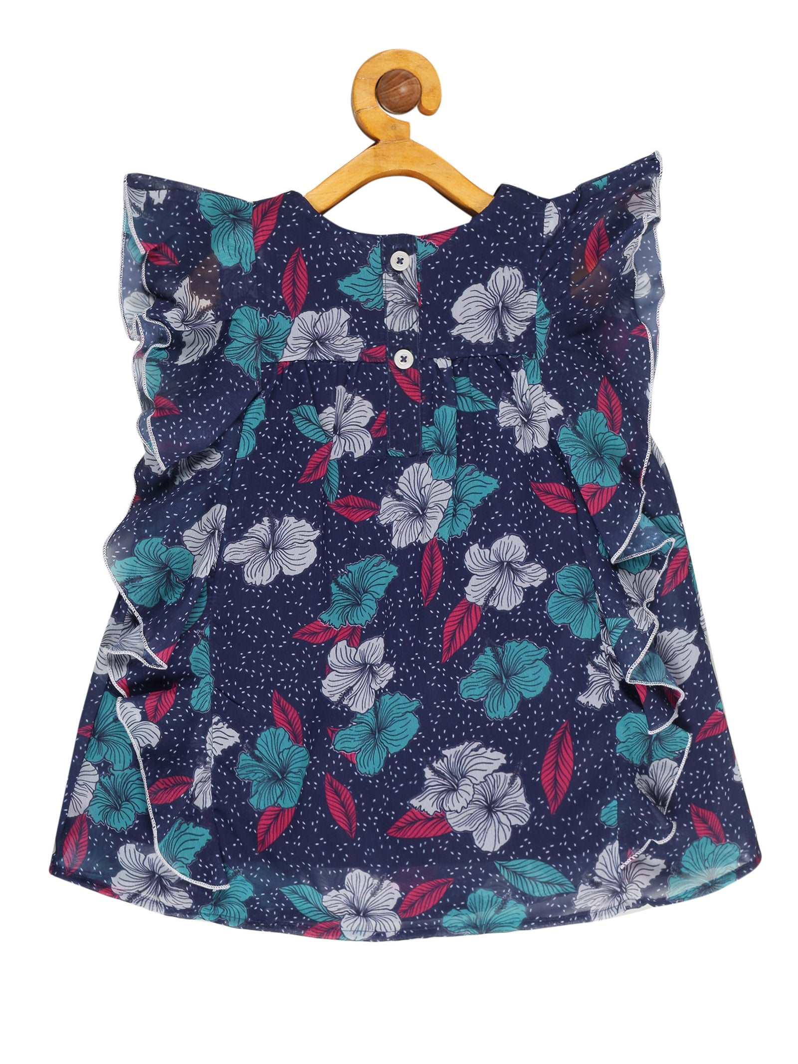 Young Birds Chiffon Fancy Sleeve Top