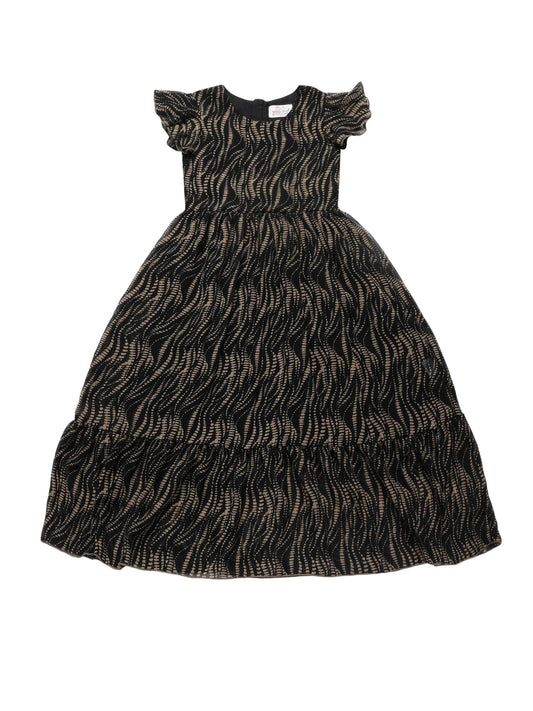 Young Birds Flared Sleeve Long Dress