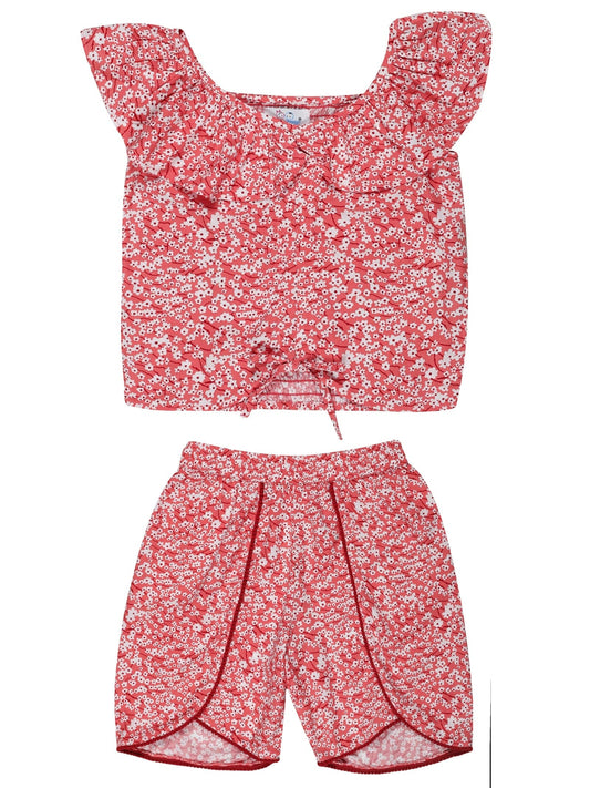 Young Birds Floral Printed Top with Short