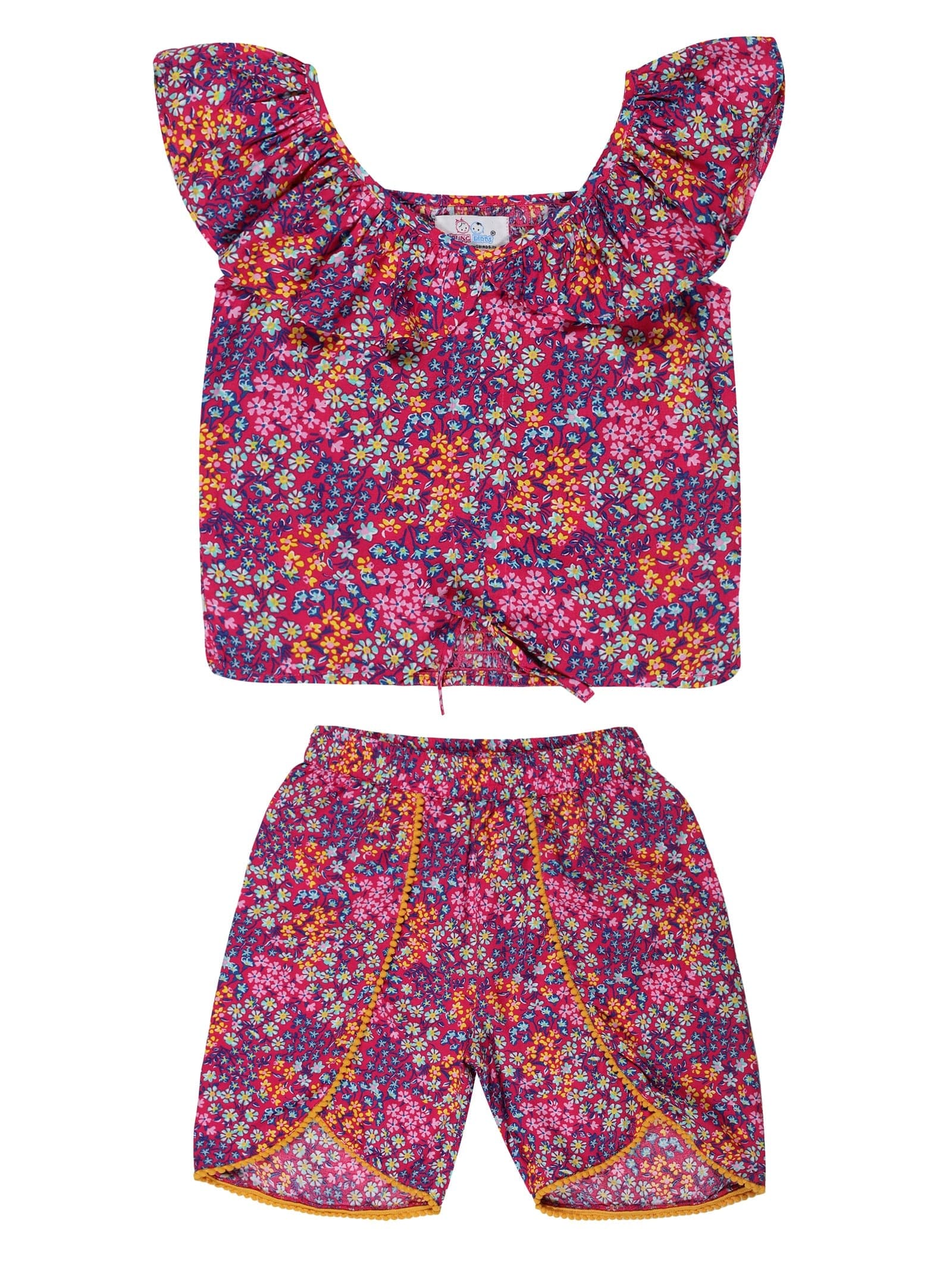 Young Birds Floral Printed Top with Short