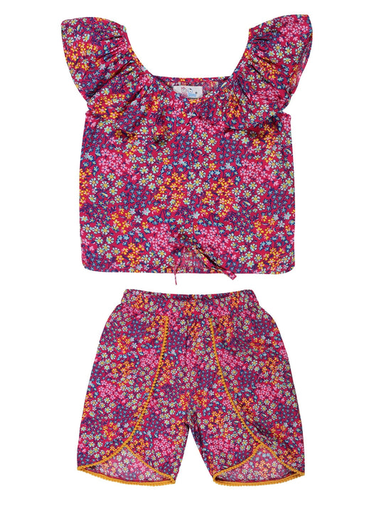 Young Birds Floral Printed Top with Short