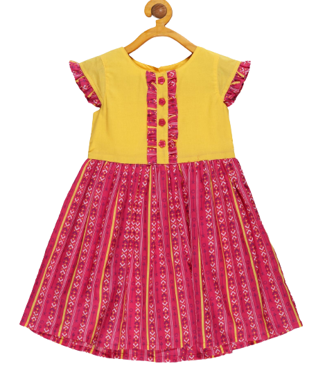 Young Birds Front Ruffle Dress
