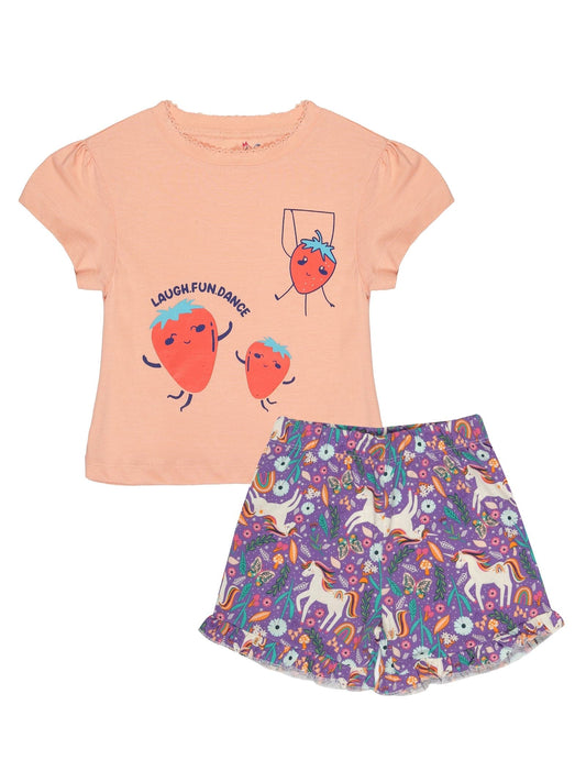Young Birds Girls T Shirt With Shorts